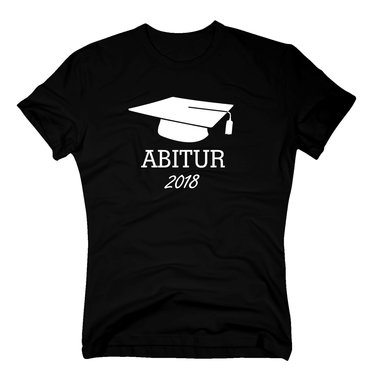 Herren T-Shirt - Abitur 2018 weiss-schwarz XXXL