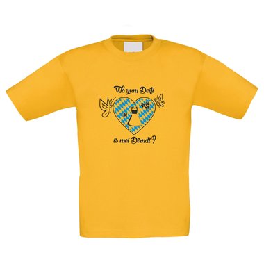 Kinder T-Shirt - Oktoberfest - Wo zum deifi is mei Dirndl?