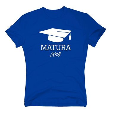 Herren T-Shirt - Matura 2018 weiss-schwarz 5XL