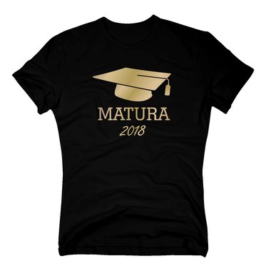Herren T-Shirt - Matura 2018 weiss-schwarz 5XL