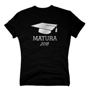 Herren T-Shirt - Matura 2018 weiss-schwarz 5XL