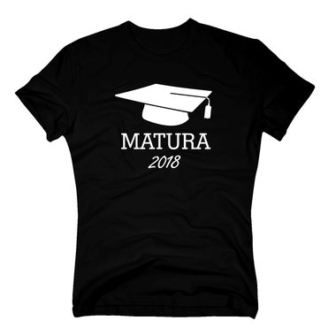 Herren T-Shirt - Matura 2018 weiss-schwarz 5XL