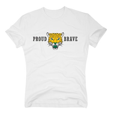 Herren T-Shirt - Jaguars - Proud & Brave weiss-schwarz 5XL