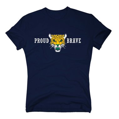 Herren T-Shirt - Jaguars - Proud & Brave weiss-schwarz 5XL