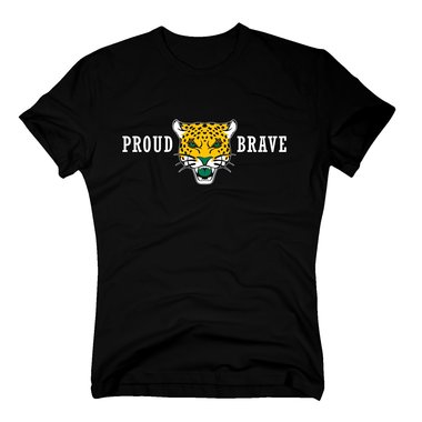 Herren T-Shirt - Jaguars - Proud & Brave weiss-schwarz 5XL