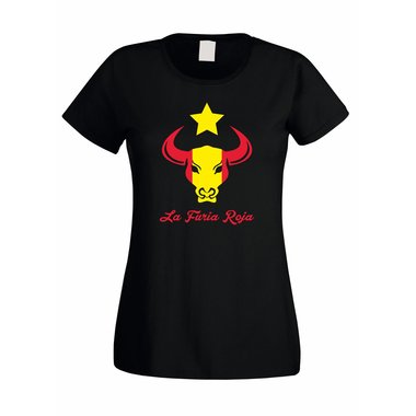 Damen SPANIEN T-Shirt - La Furia Roja - Die rote Furie