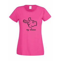 Damen T-Shirt Mickey Hand - She�s my sister