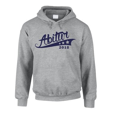 Herren Hoodie - Abitur 2018 mit Sternen schwarz-gold 5XL