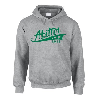 Herren Hoodie - Abitur 2018 mit Sternen schwarz-gold 5XL