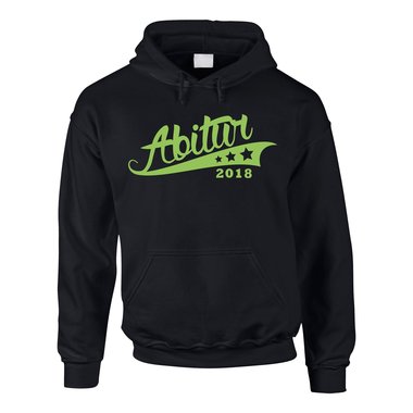 Herren Hoodie - Abitur 2018 mit Sternen schwarz-gold 5XL
