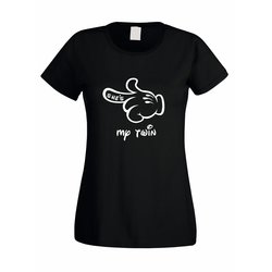 Damen T-Shirt Mickey Hand - Shes my twin