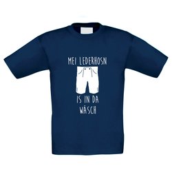 Kinder T-Shirt - Oktoberfest - Mei Lederhosn is in da Wsch!
