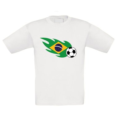 Kinder T-Shirt - Brasilien Feuer Fuball