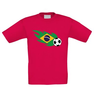 Kinder T-Shirt - Brasilien Feuer Fuball