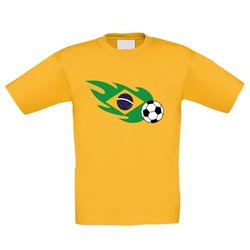 Kinder T-Shirt - Brasilien Feuer Fuball