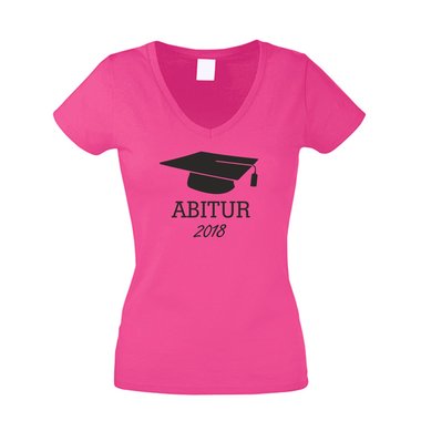 Damen T-Shirt V-Neck - Abitur 2018