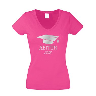 Damen T-Shirt V-Neck - Abitur 2018