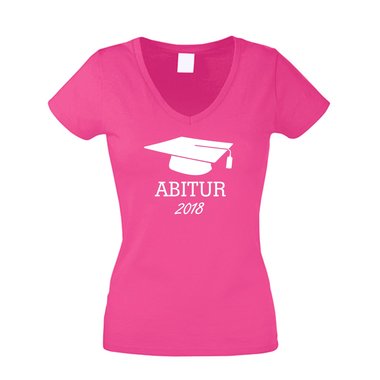 Damen T-Shirt V-Neck - Abitur 2018