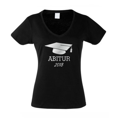 Damen T-Shirt V-Neck - Abitur 2018