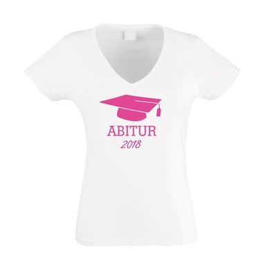 Damen T-Shirt V-Neck - Abitur 2018