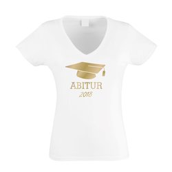 Damen T-Shirt V-Neck - Abitur 2018