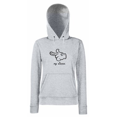 Damen Hoodie Mickey Hand - Shes my sister