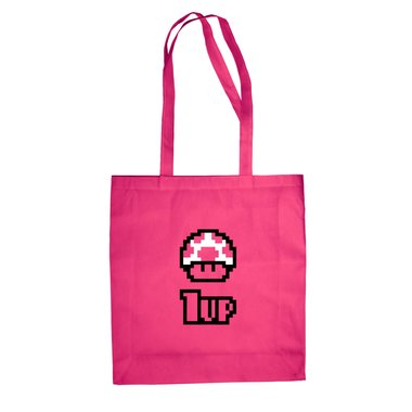 Baumwolltasche Jutebeutel --  Toad 1UP