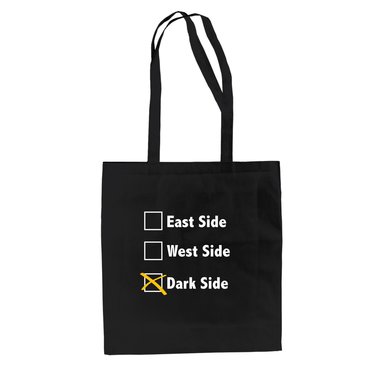 Baumwolltasche Jutebeutel - East Side - West Side - Dark Side