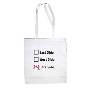 Baumwolltasche Jutebeutel - East Side - West Side - Dark Side