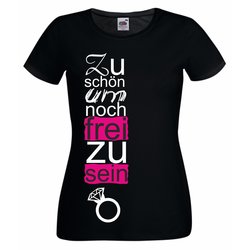 JGA Damen T-Shirt - Zu schn um noch frei zu sein