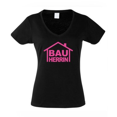 Damen V-NECK T-Shirt - Bauherrin