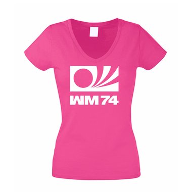 Damen V-NECK T-Shirt - Fußball WM1974