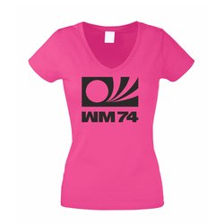 Damen V-NECK T-Shirt - Fu�ball WM1974