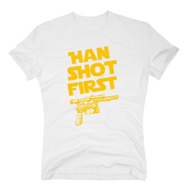 Herren T-Shirt - Han shot first
