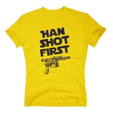 Herren T-Shirt - Han shot first