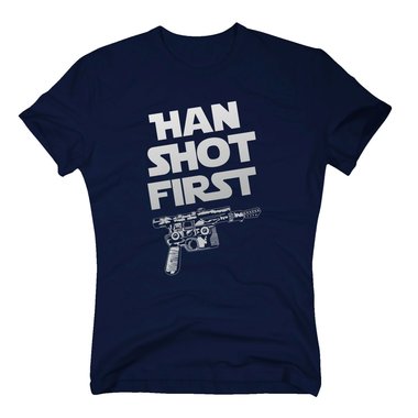 Herren T-Shirt - Han shot first