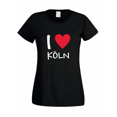 Damen T-Shirt - I Love Köln