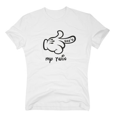 Herren T-Shirt - Mrchen Hand - Shes my twin