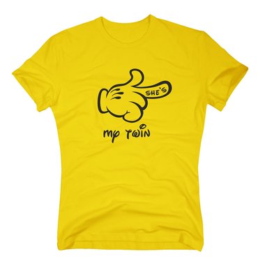 Herren T-Shirt - Mrchen Hand - Shes my twin