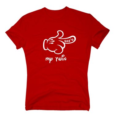 Herren T-Shirt - Mrchen Hand - Shes my twin