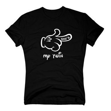 Herren T-Shirt - Mrchen Hand - Shes my twin
