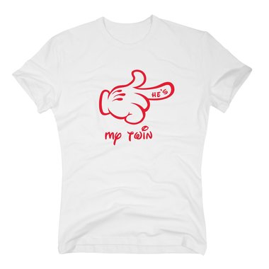 Herren T-Shirt - Hand RECHTS - Hes my twin