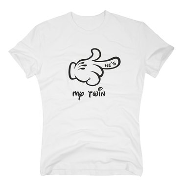 Herren T-Shirt - Hand RECHTS - Hes my twin