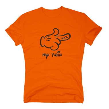 Herren T-Shirt - Hand RECHTS - Hes my twin
