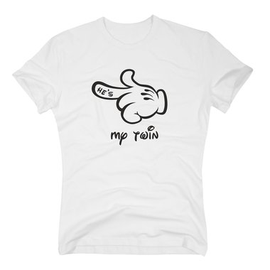 Herren T-Shirt - Mrchen Hand - Hes my twin