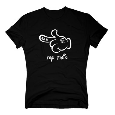 Herren T-Shirt - Mrchen Hand - Hes my twin