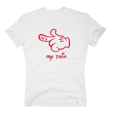 Herren T-Shirt - Mrchen Hand - Hes my twin