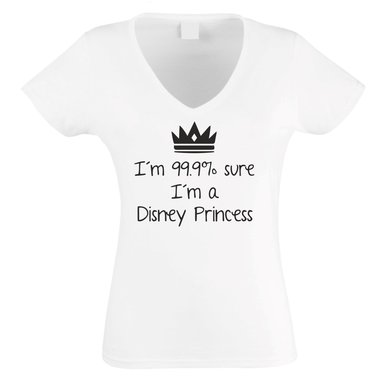Damen T-Shirt V-Neck - 99.9% Fantasy Princess