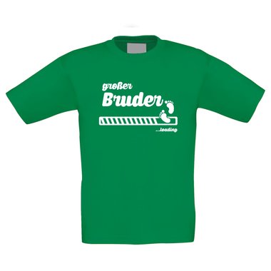 Kinder T-Shirt - Groer Bruder loading weiss-dunkelblau 152-164