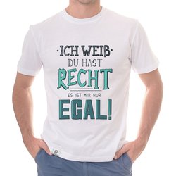 Herren T-Shirt - Ich weiss du hast recht, es ist mir nur...